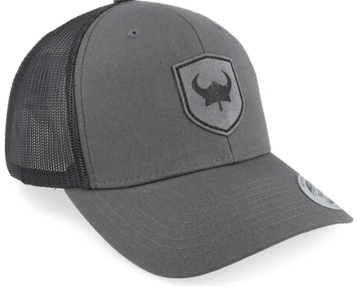 Viking Horned Helmet Charcoal/Black Trucker - Vikings