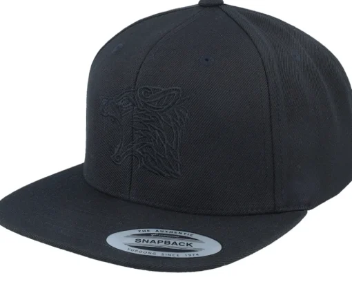 Viking Wolf Black/Black Snapback - Vikings