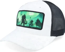 Vikings Aurora Sky Velvet Black A-frame Trucker - Calza Pennello