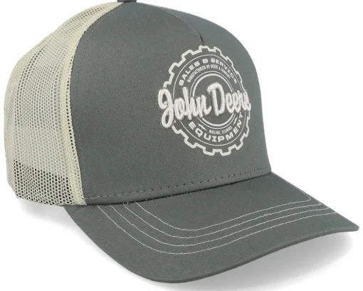 Vintage 5 Panel Olive Trucker - John Deere