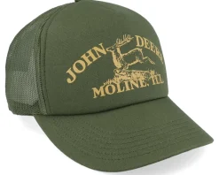 Vintage Print Dark Green Trucker - John Deere