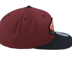 Vulcano Maroon Black Snapback - Wild Spirit