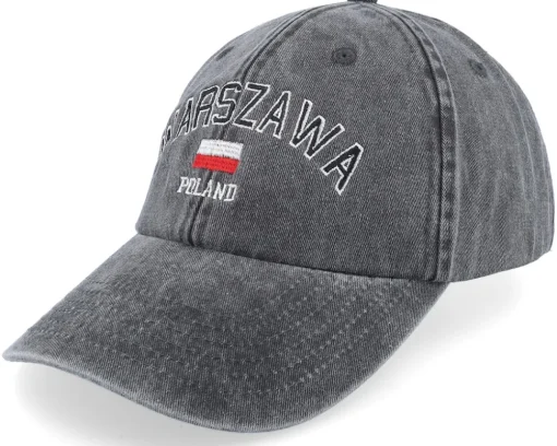 Warszawa Poland Washed Green Dad Cap - Iconic