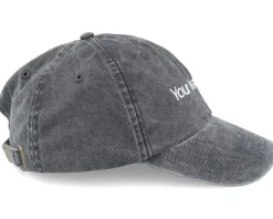 Washed Black Dad Cap With Embroidery - Beechfield