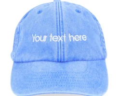 Washed Black Dad Cap With Embroidery - Beechfield
