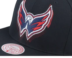 Washington Capitals Big Face 7.0 Vintage Black Snapback - Mitchell & Ness