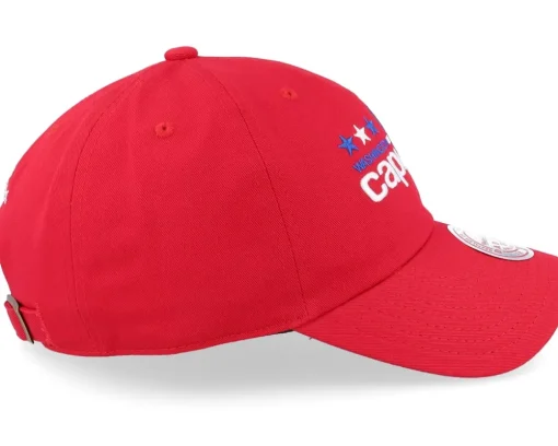 Washington Capitals Team Ground 2.0 Dad Red Dad Cap - Mitchell & Ness