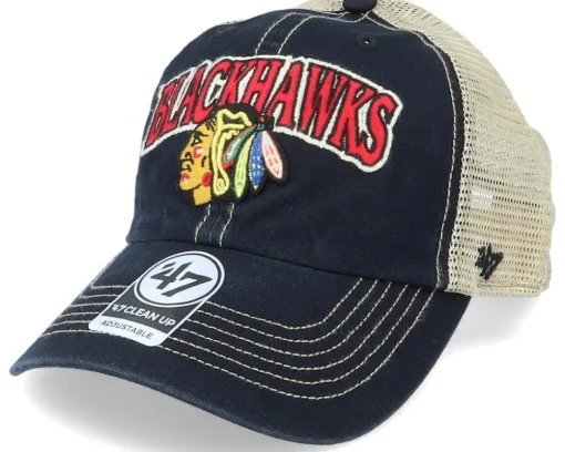 Washington Capitals Tuscaloosa Clean Up Dad Cap Vintage Navy/Beige Trucker - 47 Brand