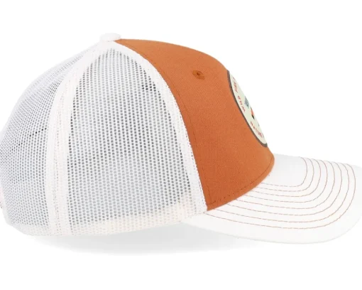 Waters Low Hooked Cap Burnt Orange/White Trucker - SQRTN