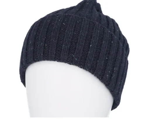 Wells Fleck Rib Beanie Dark Navy Cuff - Les Deux