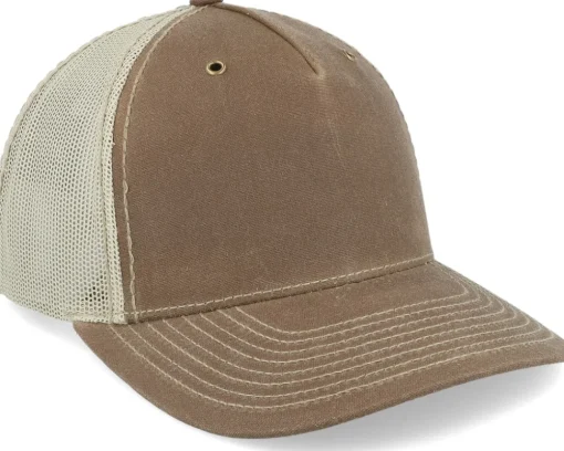 112wh Hawthorne Split Buck/Khaki Trucker - Richardson
