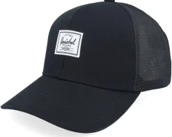 Whaler Cotton Mesh Cap Black Trucker - Herschel