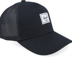 Whaler Cotton Mesh Cap Black Trucker - Herschel