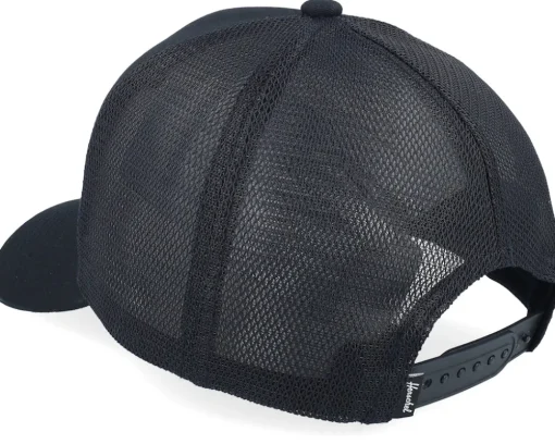 Whaler Cotton Mesh Cap Black Trucker - Herschel