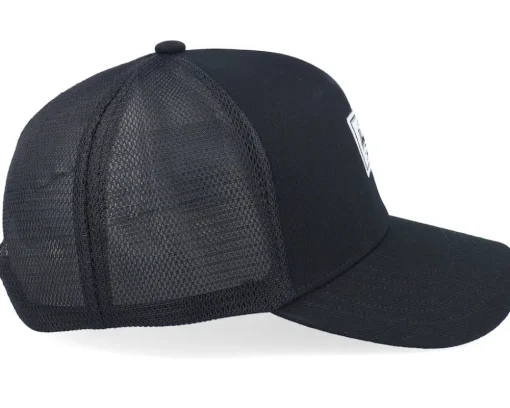 Whaler Cotton Mesh Cap Black Trucker - Herschel