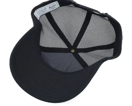 Whaler Cotton Mesh Cap Black Trucker - Herschel