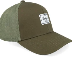 Whaler Cotton Mesh Cap Ivy Green A-Frame Trucker - Herschel