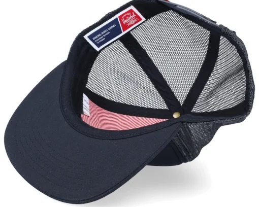 Whaler Mesh Classic Logo Black Classic Label Snapback - Herschel