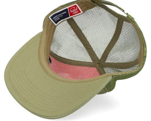 Whaler Mesh Classic Logo Dried Herb Trucker - Herschel
