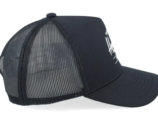 Whaler Tall Mesh Cap Black A-Frame Trucker - Herschel
