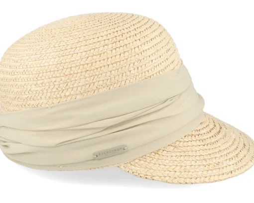 Wheat Braid Cap Linen Fitted - Seeberger