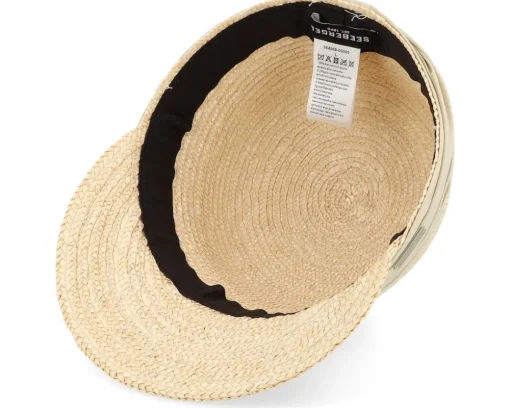 Wheat Braid Cap Linen Fitted - Seeberger