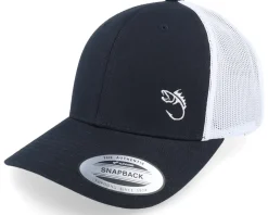 White Fish Hook Logo Black/White Trucker - Skillfish