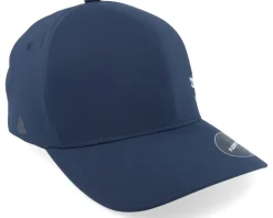 White Fish Hook Logo Delta Fit Navy Flexfit - Skillfish