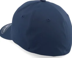White Fish Hook Logo Delta Fit Navy Flexfit - Skillfish