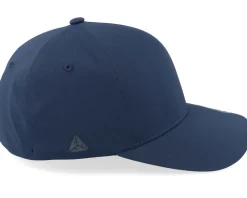 White Fish Hook Logo Delta Fit Navy Flexfit - Skillfish