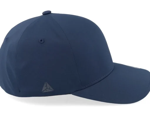White Fish Hook Logo Delta Fit Navy Flexfit - Skillfish