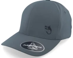 White Fish Hook Logo Delta Fit Navy Flexfit - Skillfish