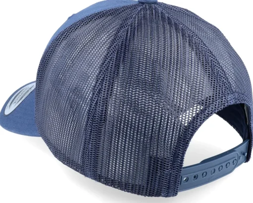 White Fish Hook Logo Navy Trucker - Skillfish