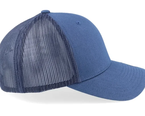 White Fish Hook Logo Navy Trucker - Skillfish