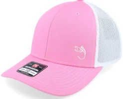 White Fish Hook Logo Pink/White Trucker - Skillfish