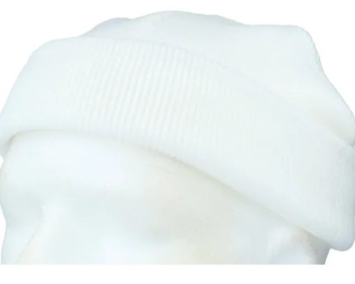 White Short Blank Beanie - Beechfield