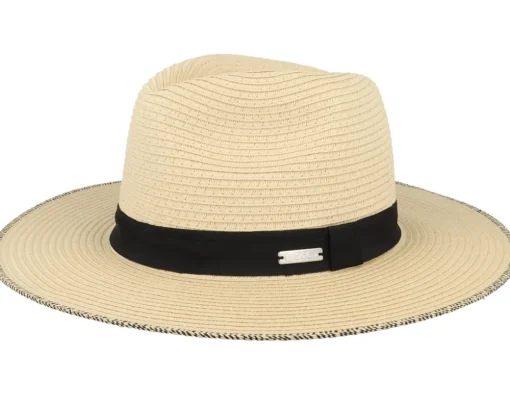 Wimbledon Natural Straw Hat - Coal