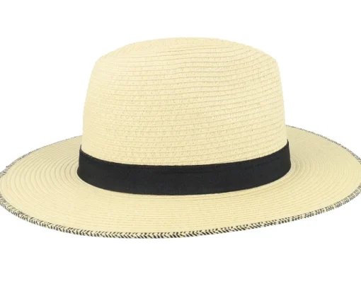 Wimbledon Natural Straw Hat - Coal