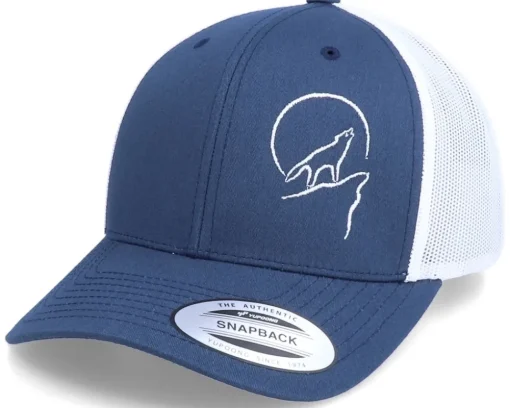 Wolf Howling At The Moon Navy/White Trucker - Iconic