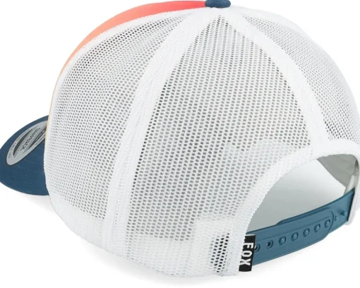 Women Elevated Foam Orange/White/Navy Trucker Hat - Fox