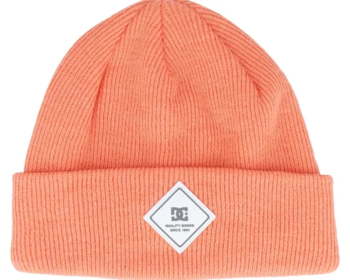 Womens Label Beanie Coral Cuff - DC