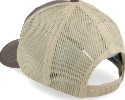 Wood Work Emblem 112 Split Brown/Khaki Trucker - Bearded Man