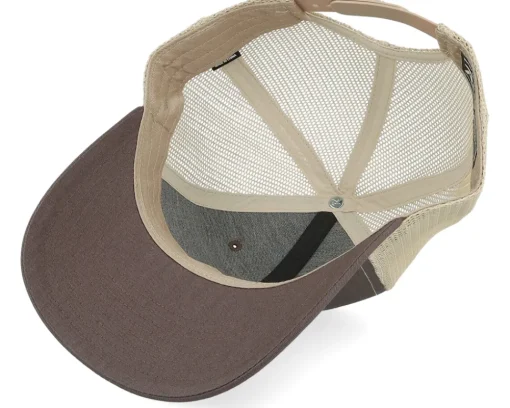 Wood Work Emblem 112 Split Brown/Khaki Trucker - Bearded Man
