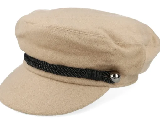 Woolmix Fabric Military Cap Beige Vega Cap - Seeberger