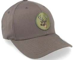 Woven Deer Circle Patch Dark Grey Flexfit - Hunter