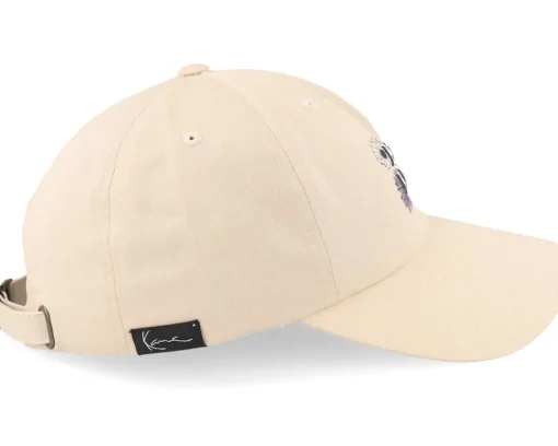 Woven Signature Flower Cap Sand Dad Cap - Karl Kani