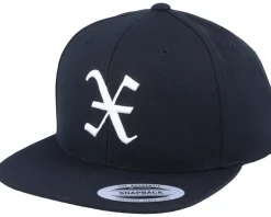 X Letter 3D Black Snapback - Iconic