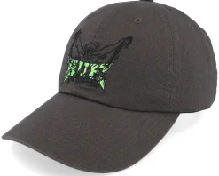 Zine 6 Panel Hat Black Dad Cap - HUF